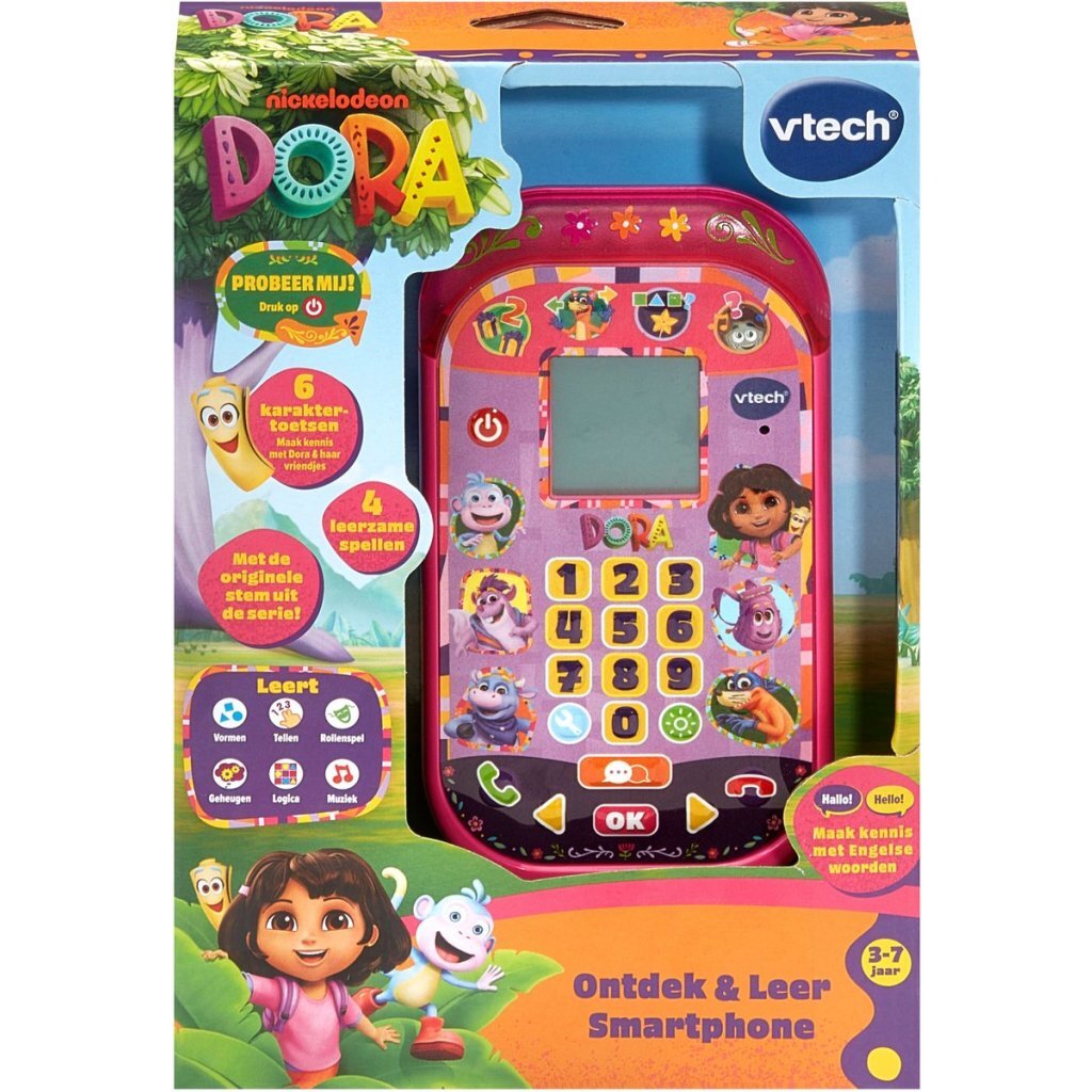 Vtech Dora Ontdek &Amp; Leer Smartphone + Licht En Geluid