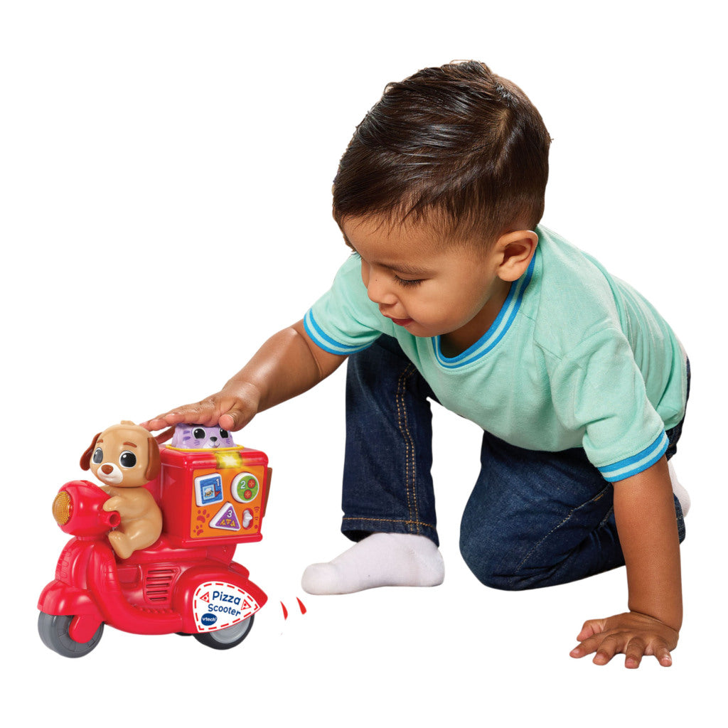 Vtech Baby Press And Go Pizza Scooter + Licht En Geluid