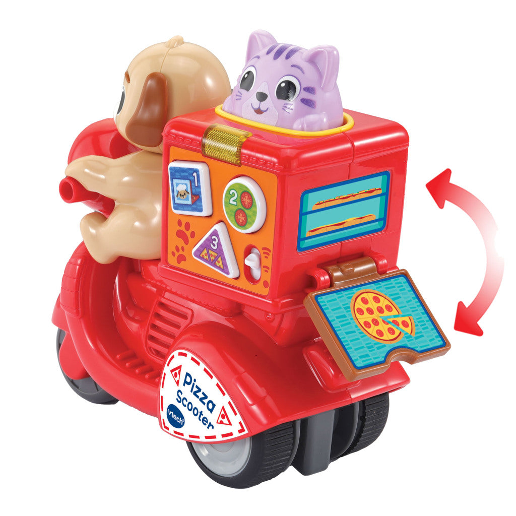 Vtech Baby Press And Go Pizza Scooter + Licht En Geluid