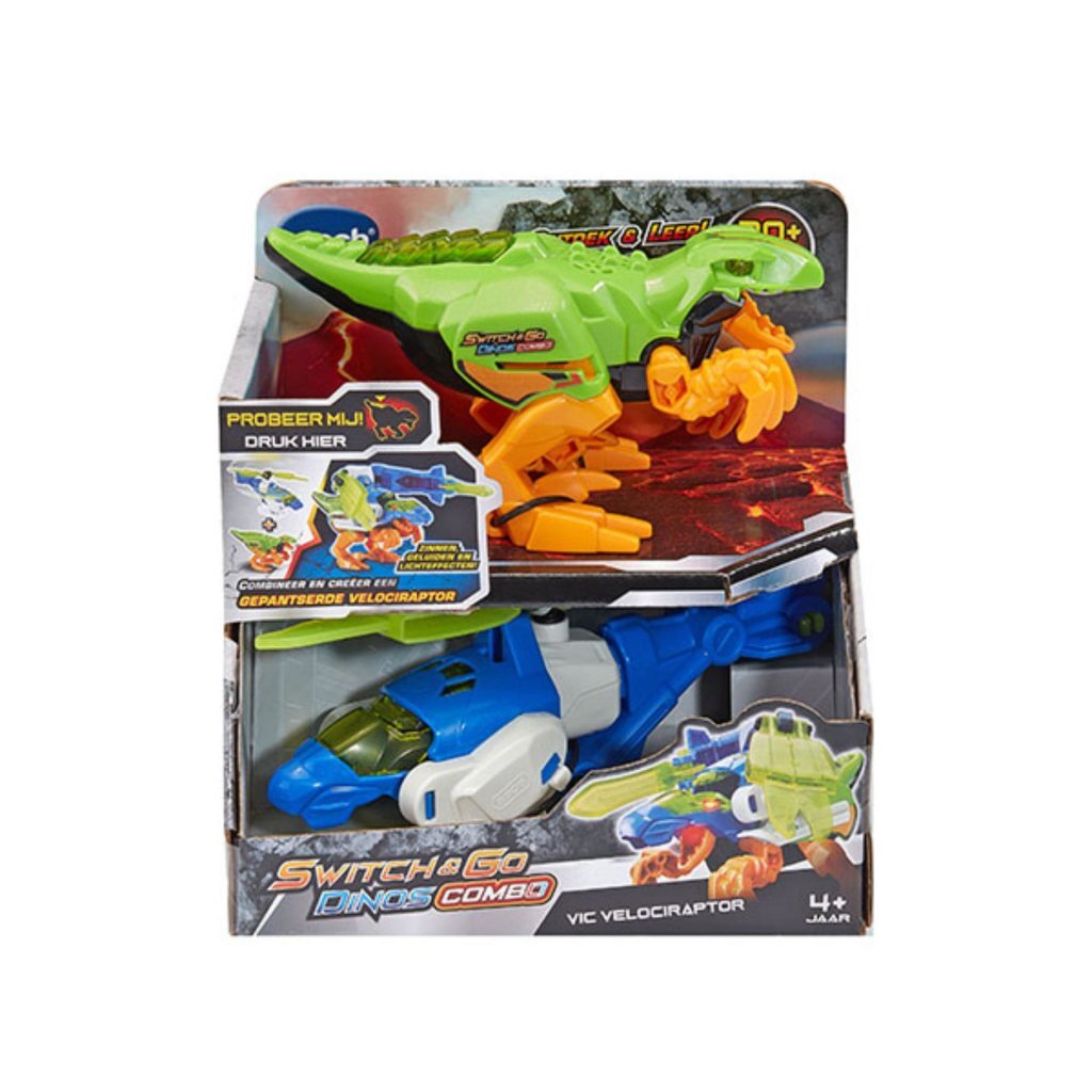 Vtech Switch &Amp; Go Power Up Vic Velociraptor + Licht En Geluid