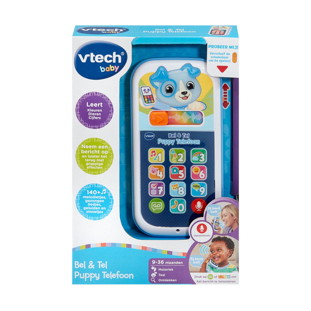 Vtech Baby Bel En Leer Puppy Telefoon + Licht En Geluid