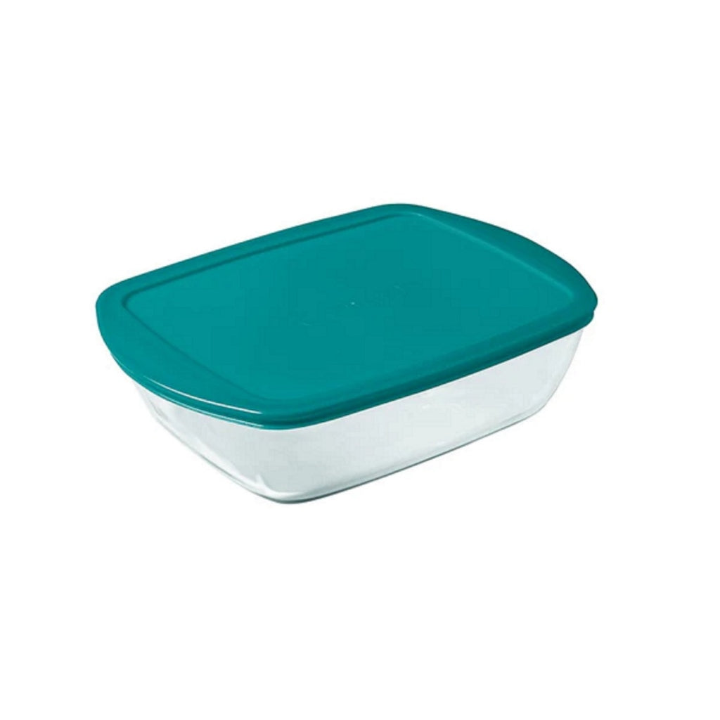 Pyrex Cook And Store Glazen Schaal Met Deksel 2.5L Groen/Transparant