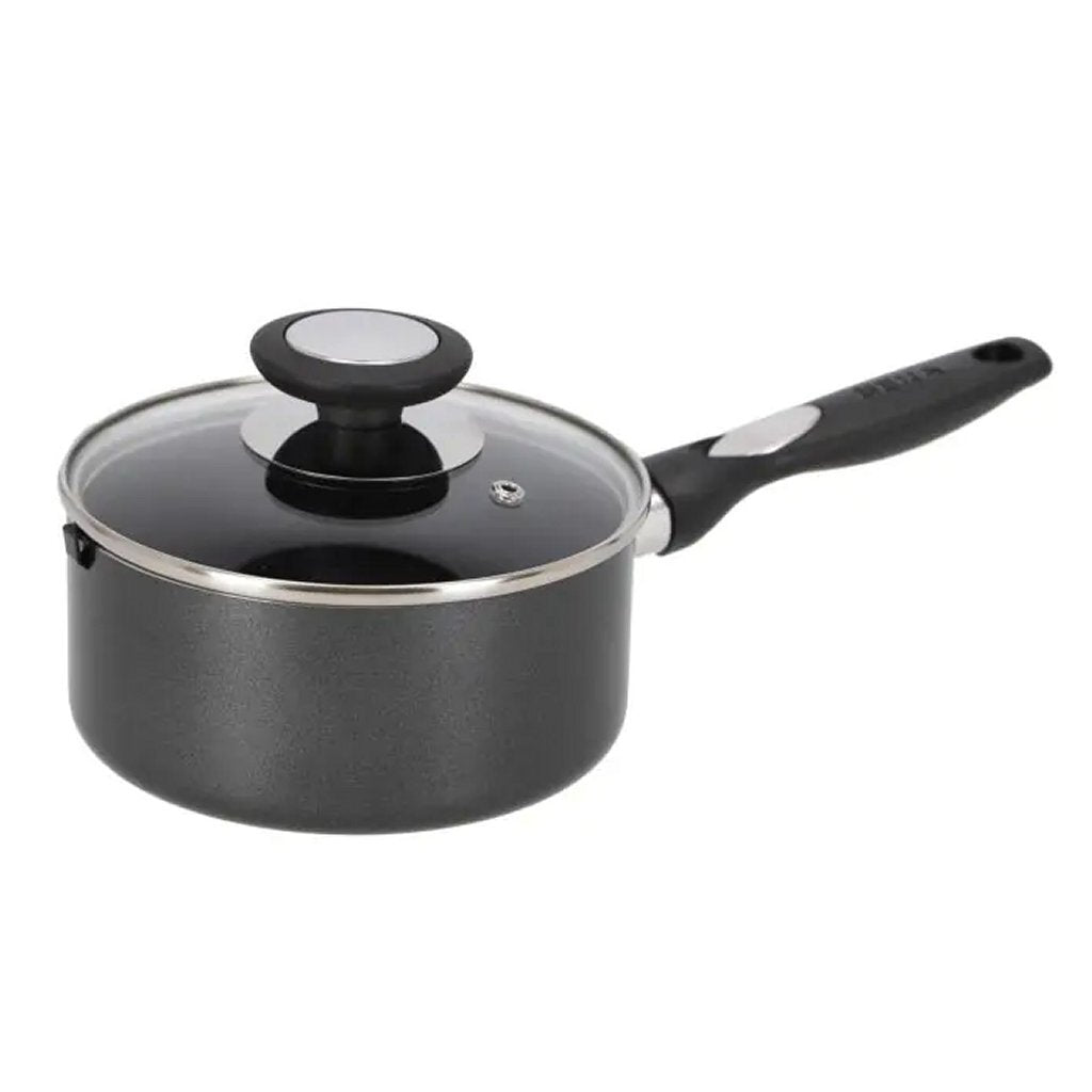 Beka Pro Induc Steelpan Met Glazen Deksel 16 Cm Zwart