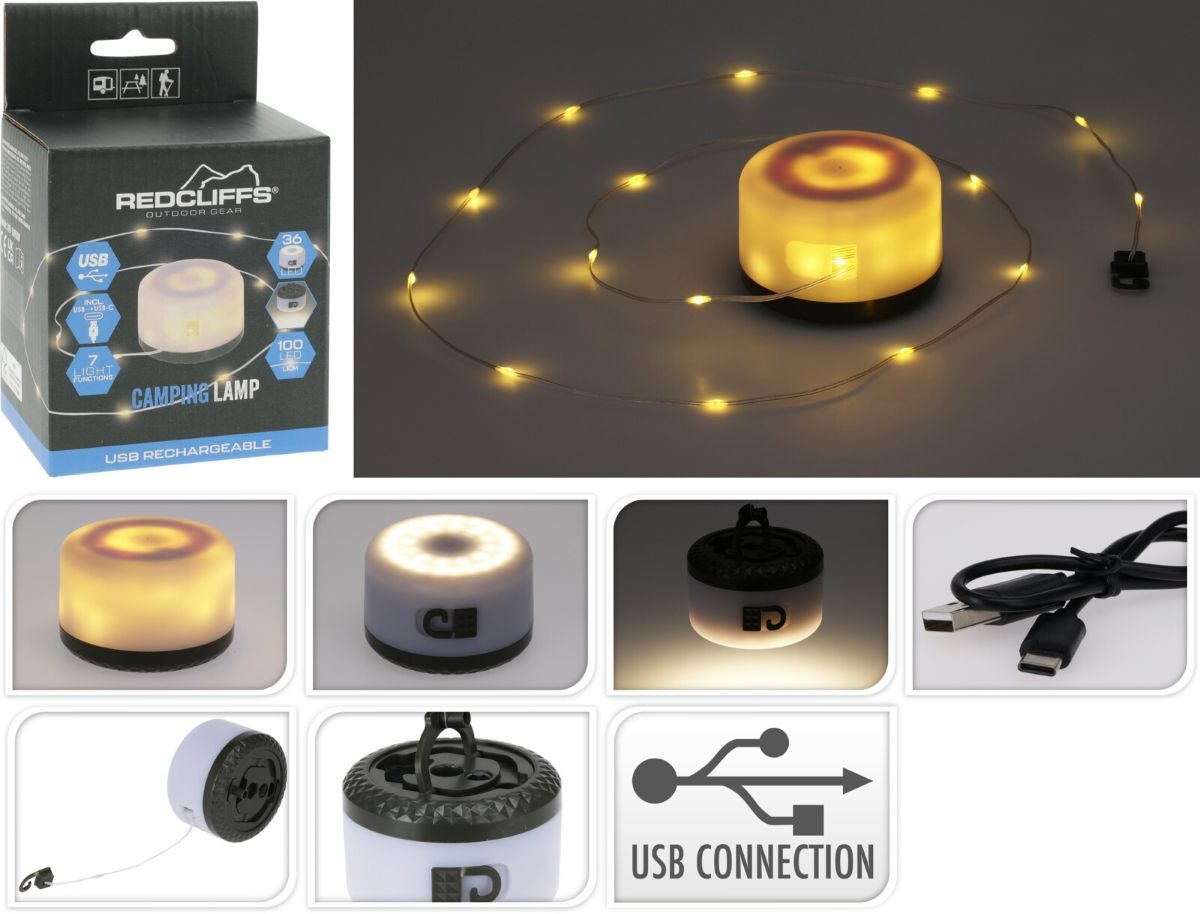 Redcliffs Campinglamp - Usb Oplaadbaar