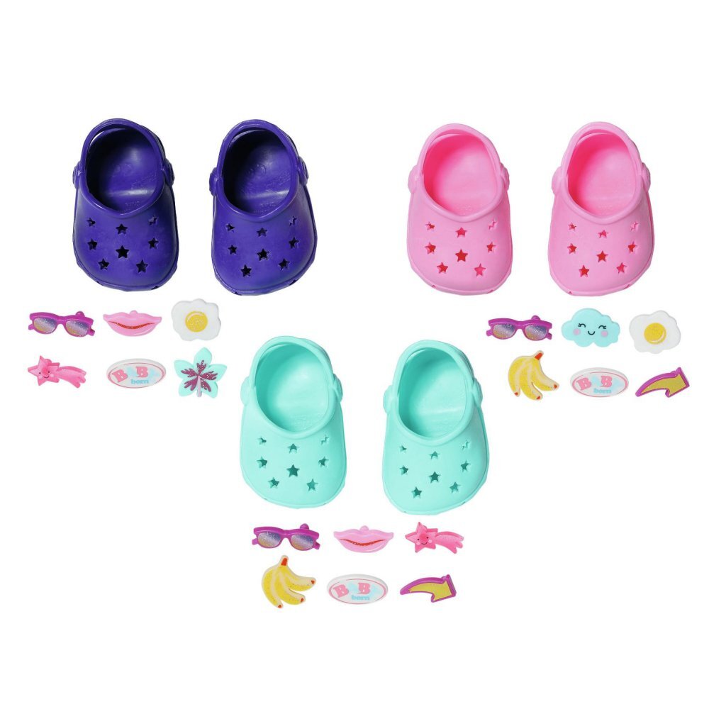Baby Born Crocs Met Pins Assorti