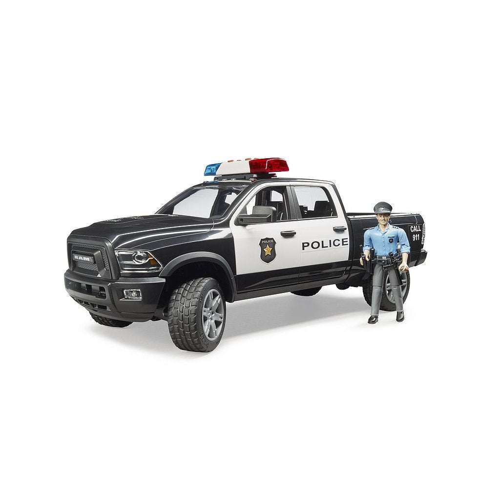 Bruder 02505 Ram 2500 Politie Pick-Up Met Politieagent + Licht En Geluid