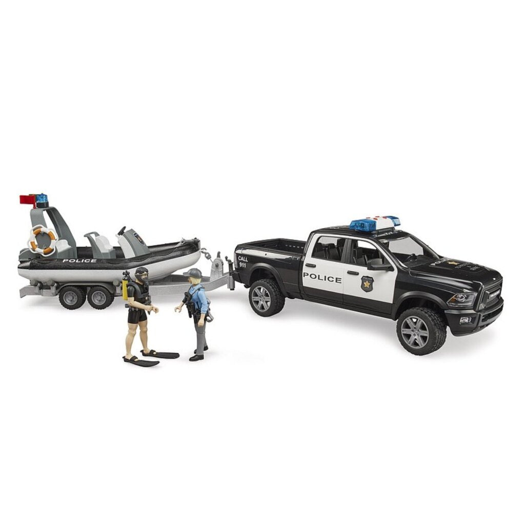 Bruder 02507 Ram 2500 Politie Pick-Up Speelset + Licht En Geluid