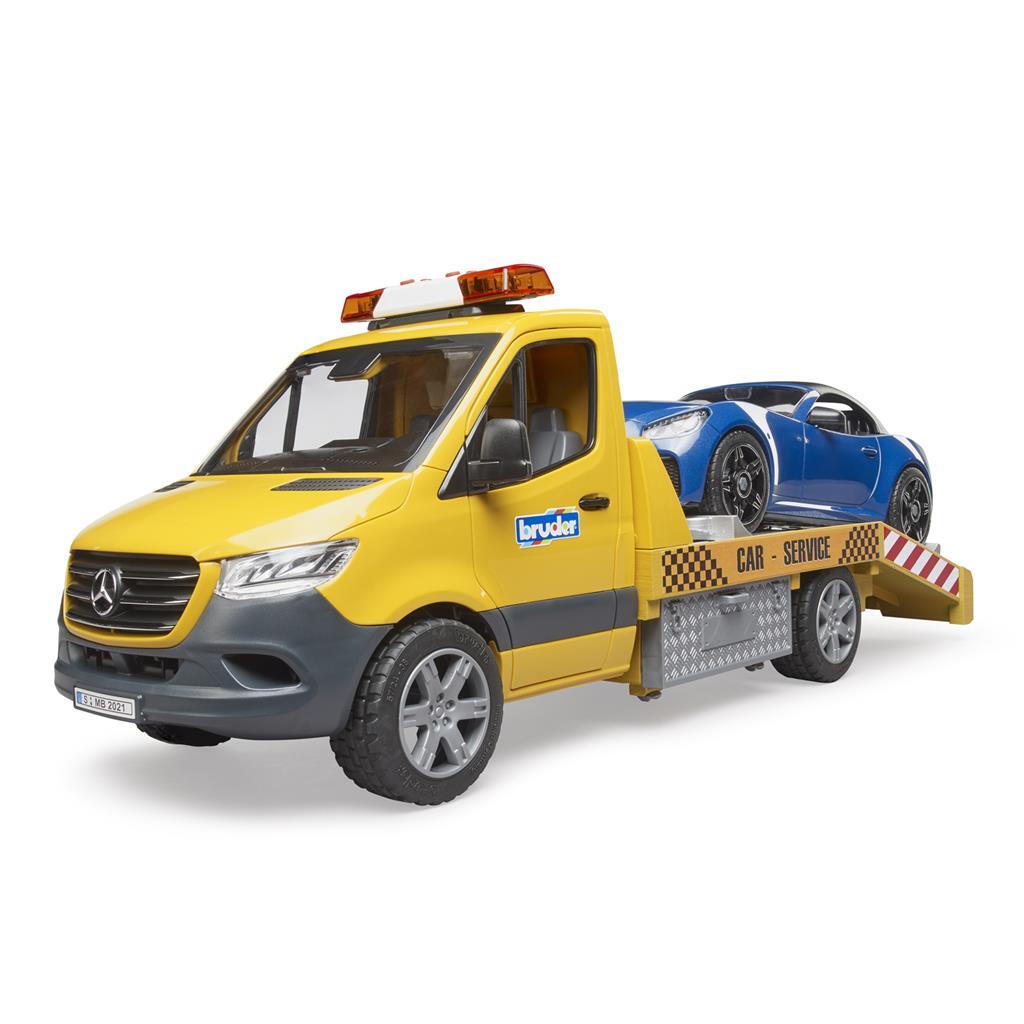 Bruder 02675 Mercedes Benz Sprinter Autotransporter En Roadster + Licht En Geluid