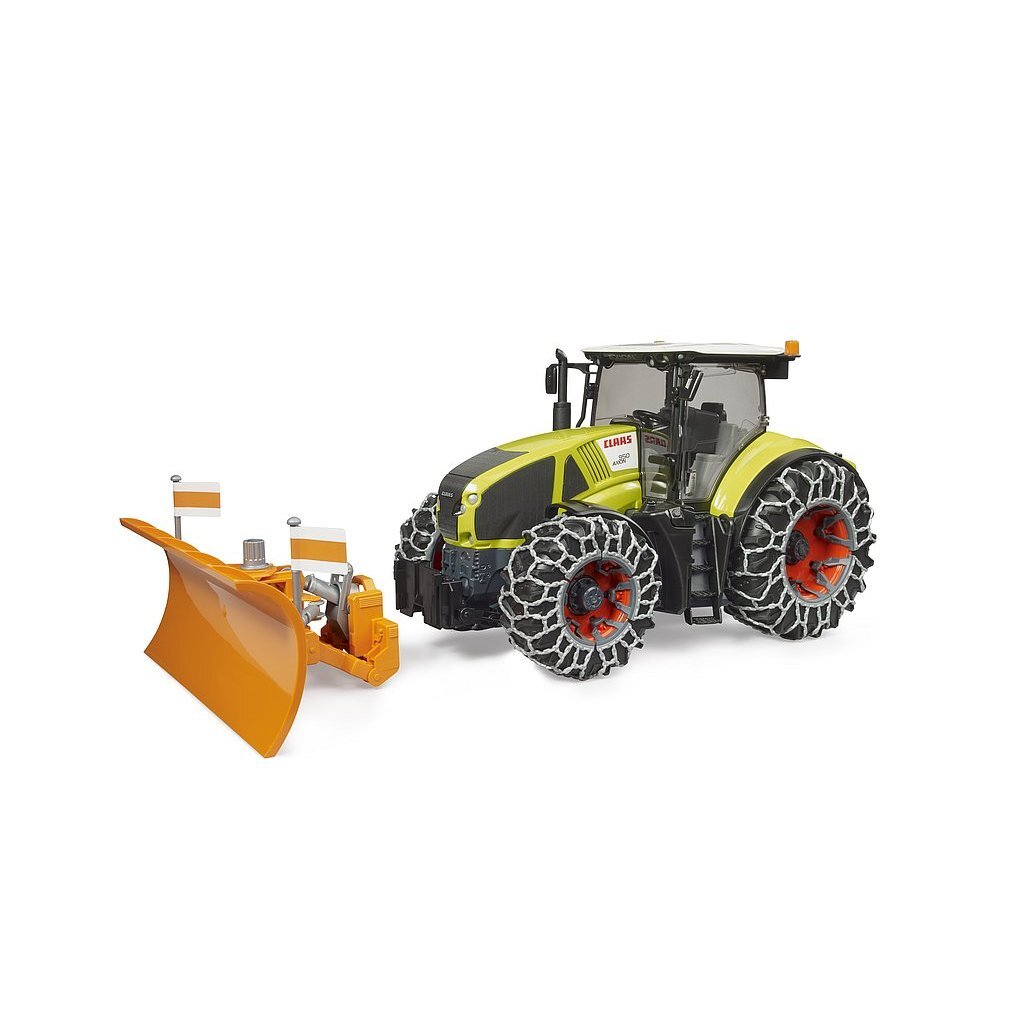 Bruder 03018 Claas Axion 950 + Sneeuwkettingen En Sneeuwschuiver