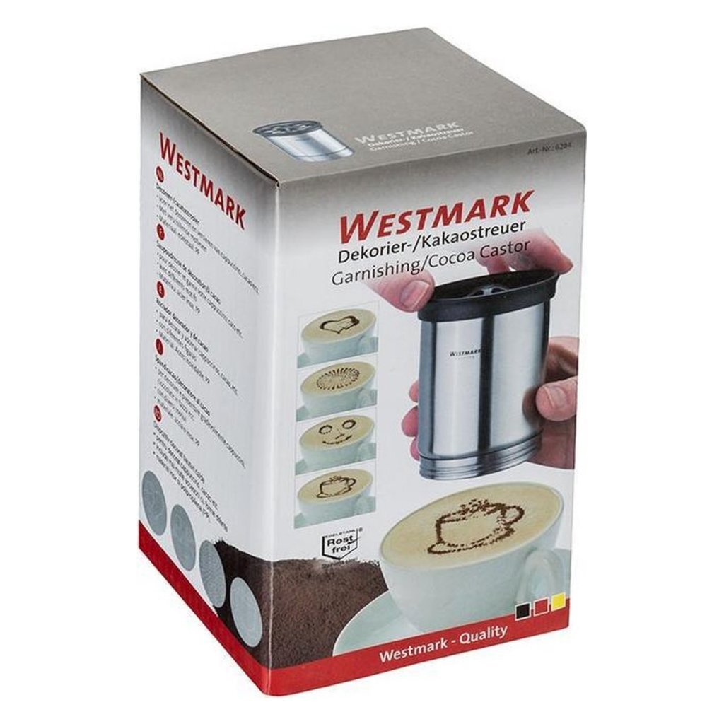 Westmark Cacaostrooier + Sjablonen Rvs