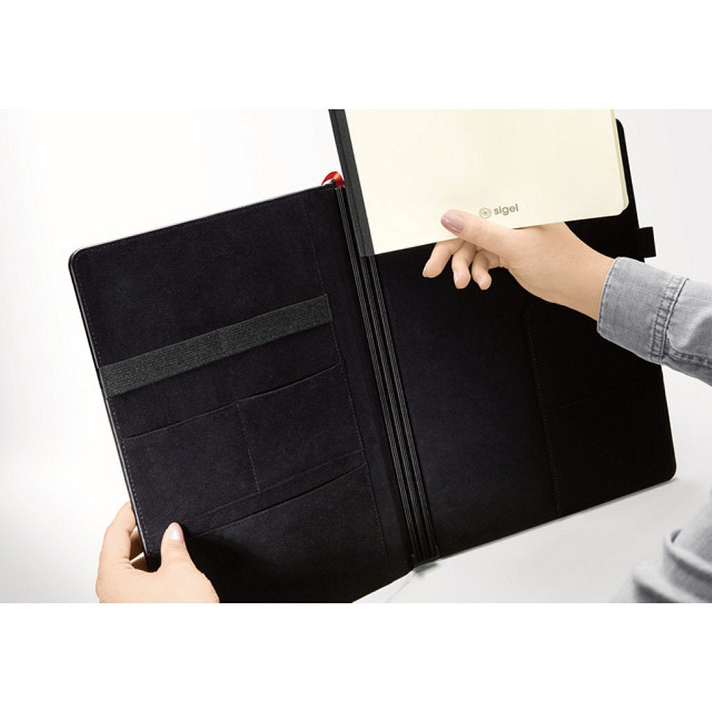 Sigel Si-Cf130 Conceptum Flex Business Organiser A4 Zwart/Kunstleer + 3 Schriften