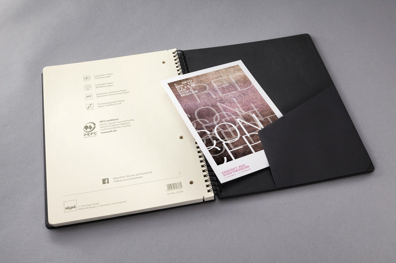 Sigel Si-Co820 Notitieblok Conceptum Hardcover A4 Zwart Ruit