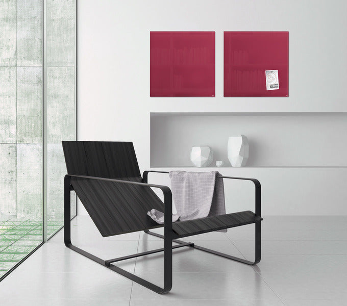 Sigel Si-Gl272 Glasmagneetbord Artverum 480X480X15Mm Bessenrood
