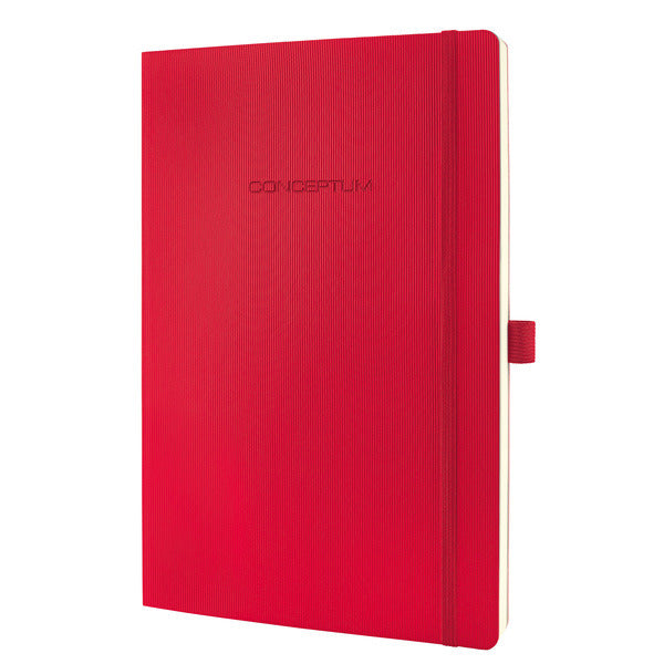 Sigel Si-Co315 Notitieboek Conceptum Pure Softcover A4 Rood Gelinieerd