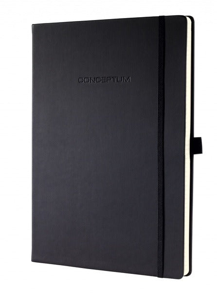 Sigel Si-Co112 Notitieboek Conceptum Pure Hardcover A4 Zwart Gelinieerd