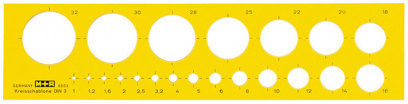 Mobius & Ruppert M&Ouml;Bius &Amp; Ruppert Mr-85030670 Cirkelsjabloon Geel