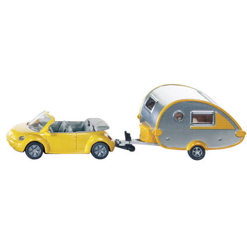 Siku 1629 Volkswagen Beetle + Caravan Direct leverbaar