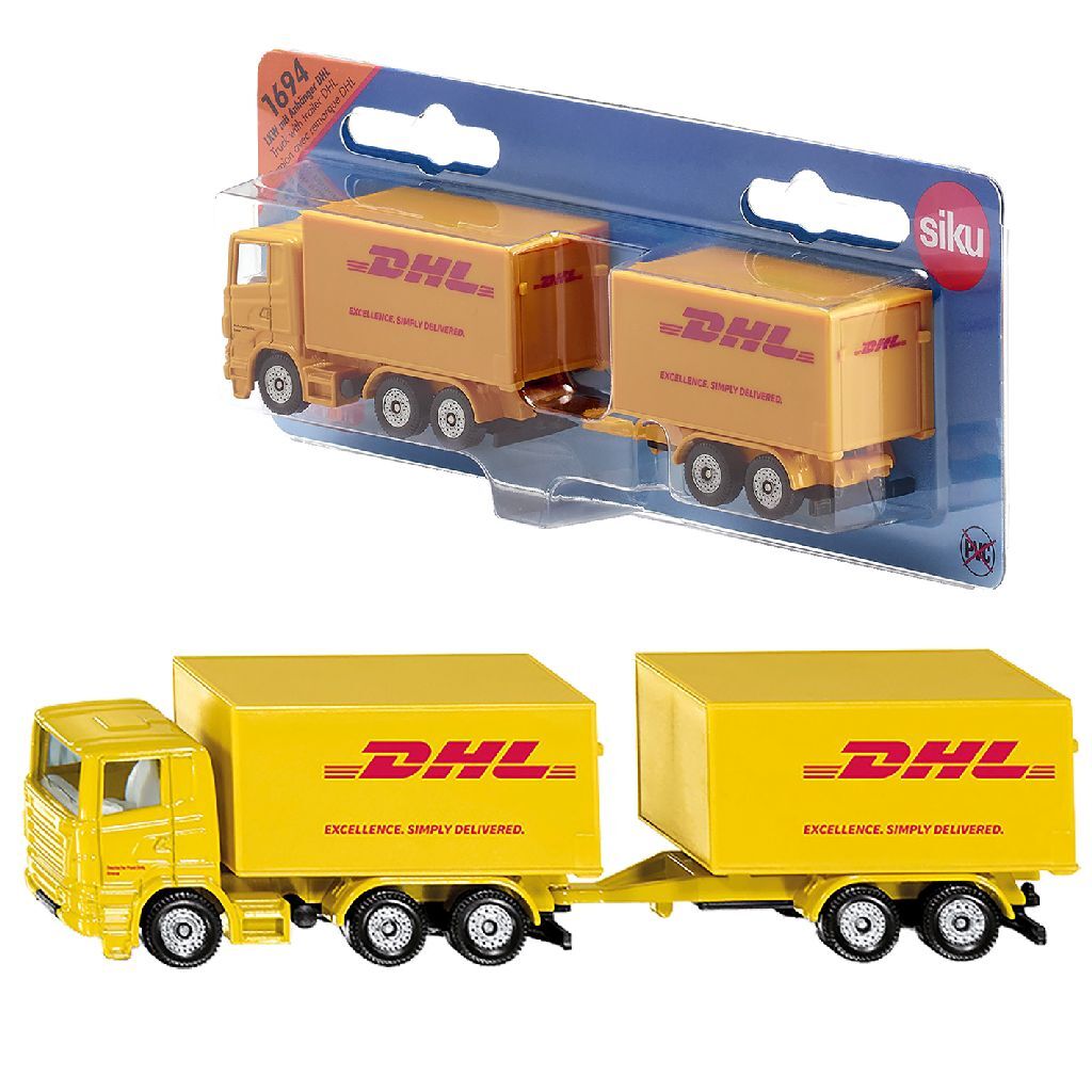 Siku 1694 DHL Truck net Trailer Voorradig 3 - 5 werkdagen