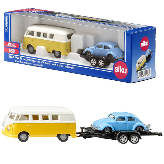 Siku 2567 Vw T1 + Aanhanger En Vw Kever