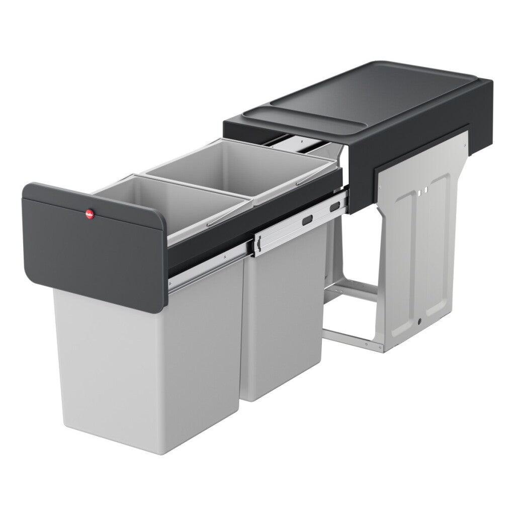 Hailo Inbouwemmer Eco-Line Duo L 2X14 L Staal/Zwart