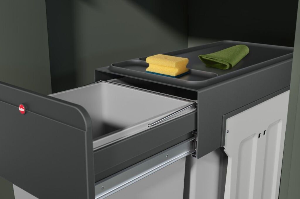 Hailo Inbouwemmer Eco-Line Duo L 2X14 L Staal/Zwart