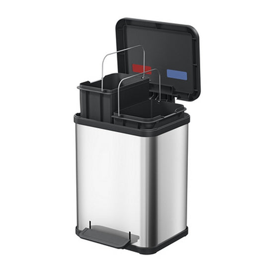 Hailo Oko Duo Plus M Pedaalemmer 2X9L Zilver/Zwart
