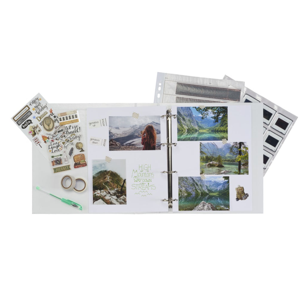 Hama Ordner Met 4-D-Ring Mechaniek 70 Mm Rugbreedte + Cassette Wit