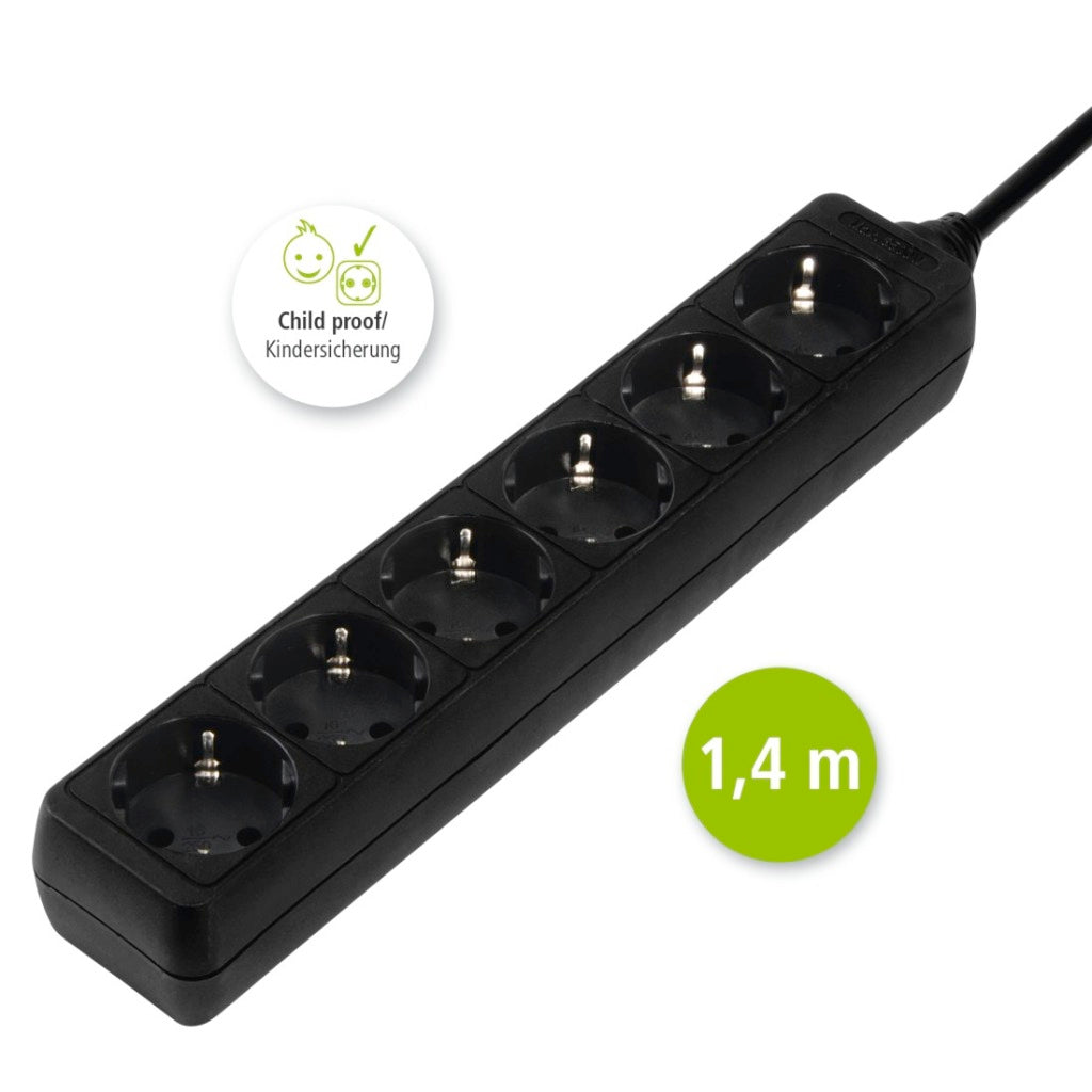 Hama 6-Way Ja.w.cp.1.4M Black