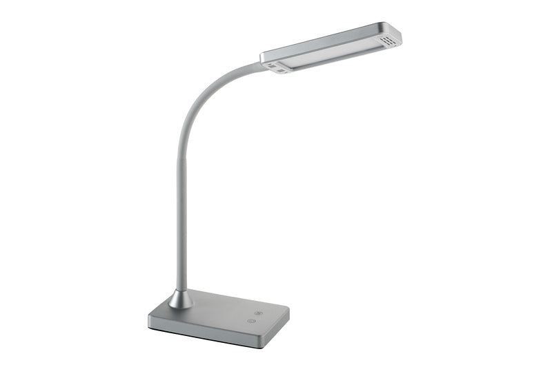 Alco Al-907-28 Bureaulamp Zilver Led 230V 6W Dimbaar 43Cm
