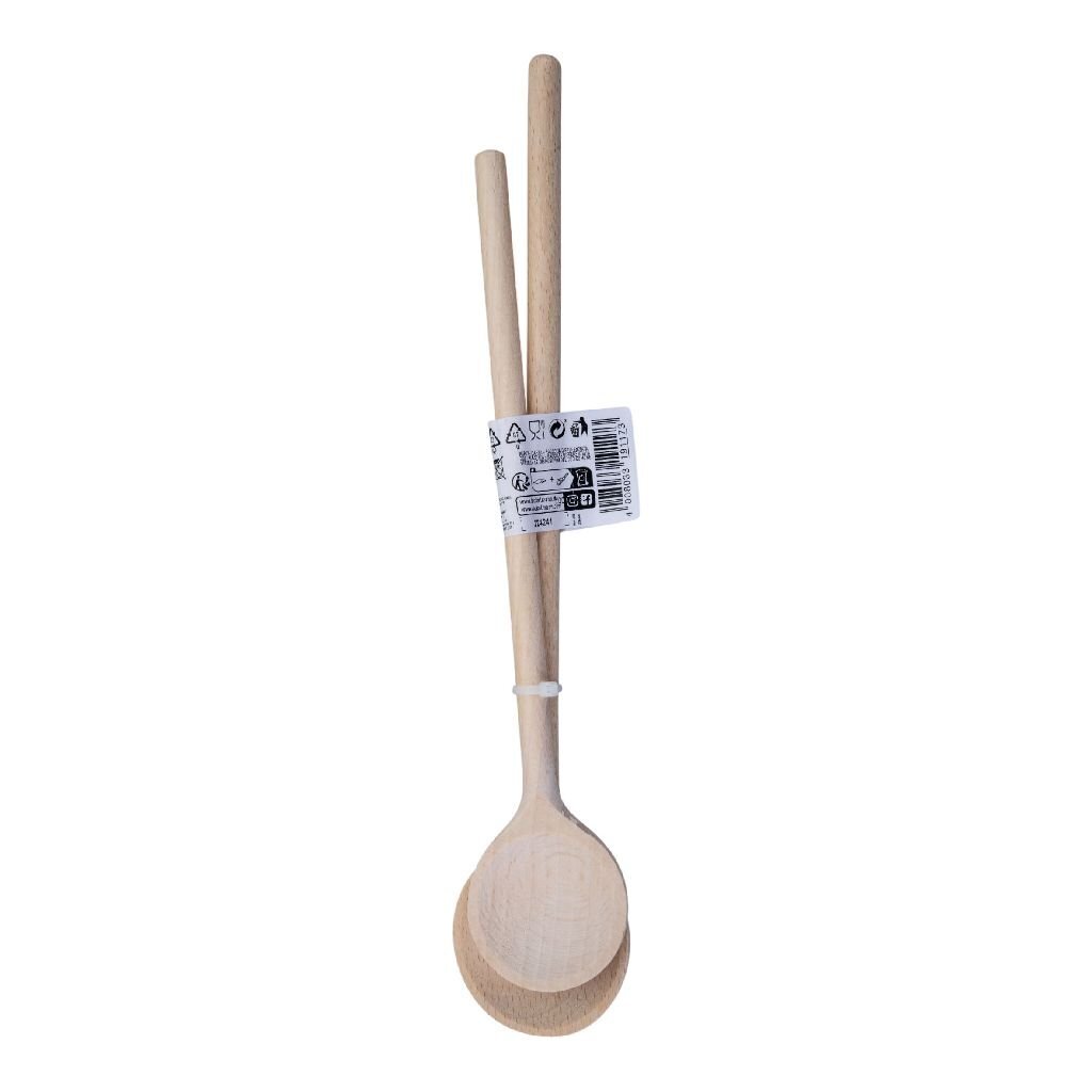 Fackelmann Houten Kooklepels 2 Stuks