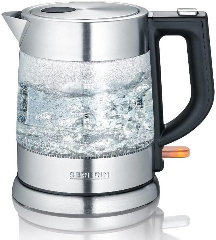 Severin Wk3468 Waterkoker Rvs/Glas 1L 2200W