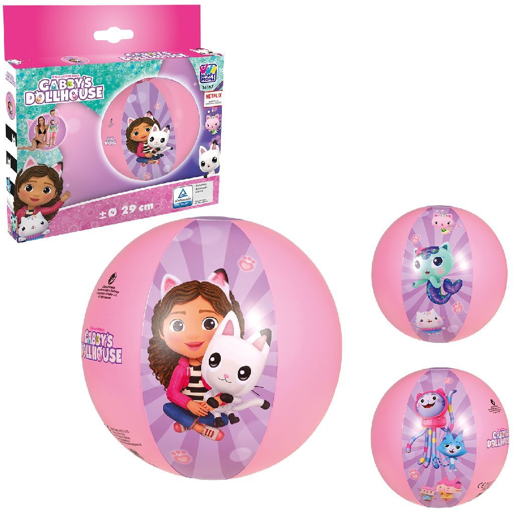 Gabby's Dollhouse Gabby'S Dollhouse Strandbal 29 Cm Roze/Paars