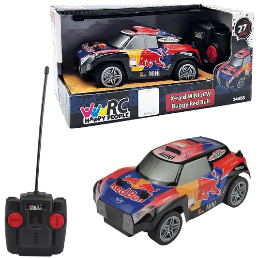 Happy People Rc X-Raid Mini Jcw Buggy Red Bull 1:28 15 Cm