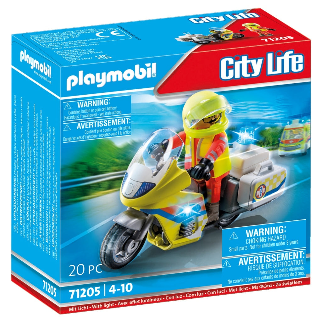 Playmobil 71205 City Life Noodmotorfiets Met Zwaailicht