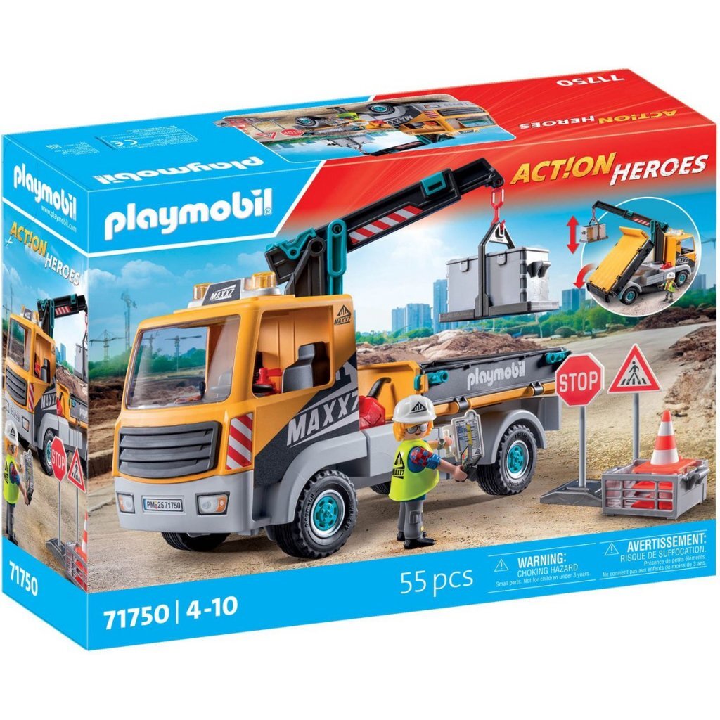 Playmobil 71750 Action Heroes Vrachtwagen Met Kraan