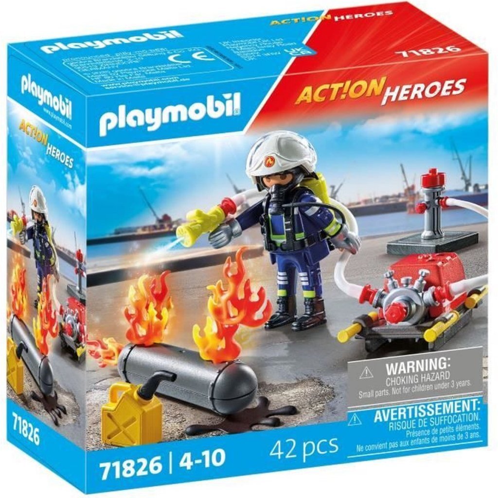 Playmobil 71826 Action Heroes Brandweerman Met Waterpomp