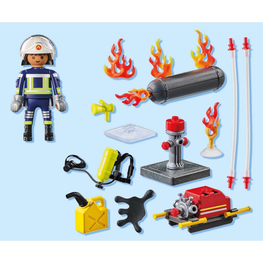 Playmobil 71826 Action Heroes Brandweerman Met Waterpomp