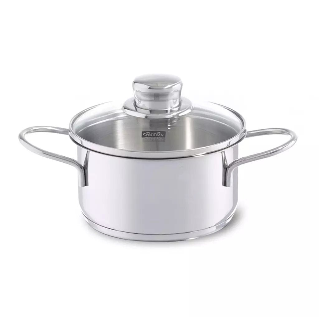 Fissler Snacky Kookpan + Deksel 12 Cm Rvs/Glas