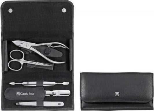 Diversen Zwilling Classic Inox Manicure Etui Leer Zwart 5-Delig