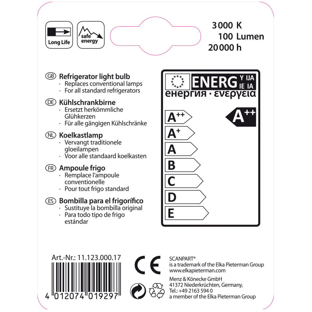 Scanpart Koelkastlamp E14 15W Led