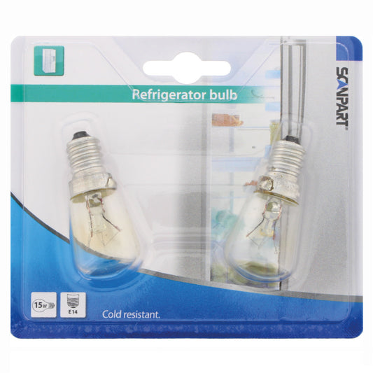 Scanpart Koelkastlamp E14 15W 2-Pack