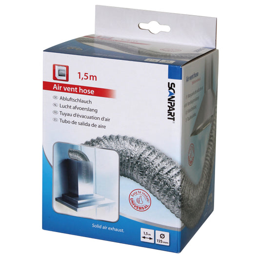 Scanpart Lucht Afvoerslang Aluminium 1,5M 125Mm