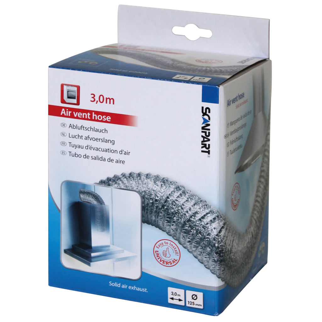 Scanpart Lucht Afvoerslang Aluminium 3,0M 125Mm