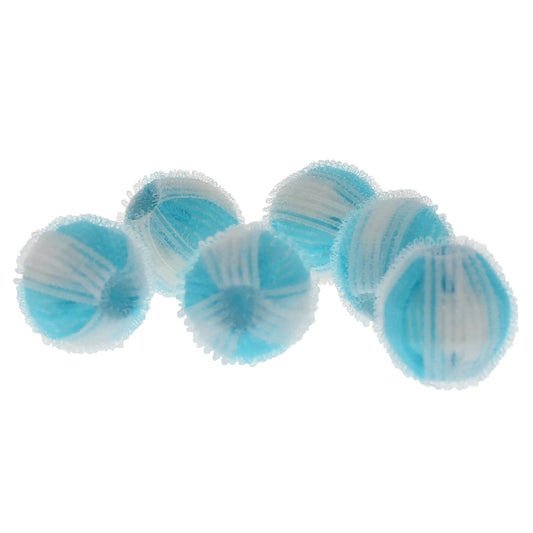 Scanpart Anti-Pluis Wasmachine Ballen 4 Cm 6 Stuks Blauw/Wit