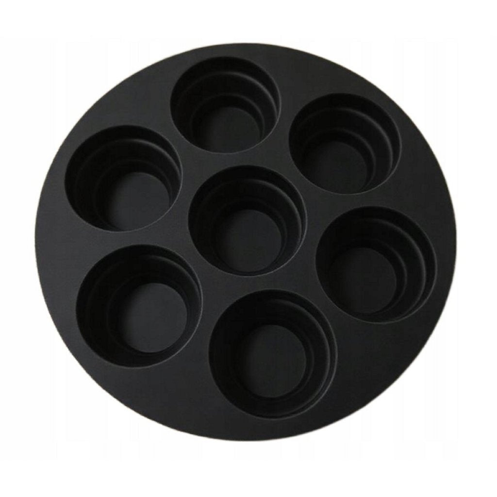 Scanpart Airfryer Siliconen Cupcake Vorm 18 Cm Zwart