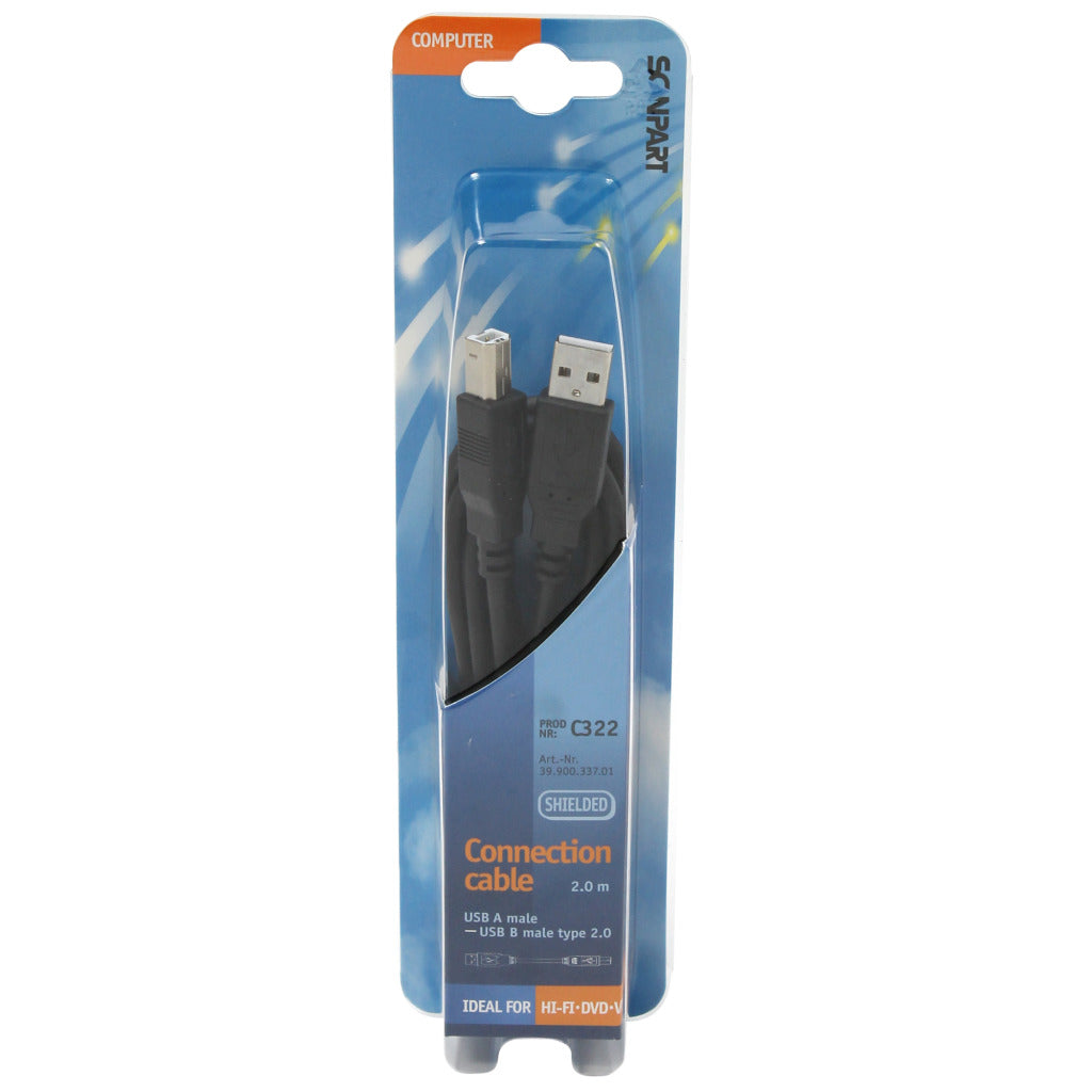 Scanpart Usb Kabel A(M)-B(M) Type2.0 2.0M