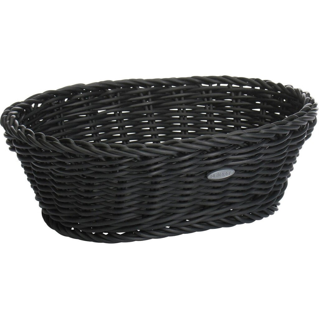 Westmark Broodmand Rieten Look Ovaal 26X19X8 Cm Zwart/Kunststof
