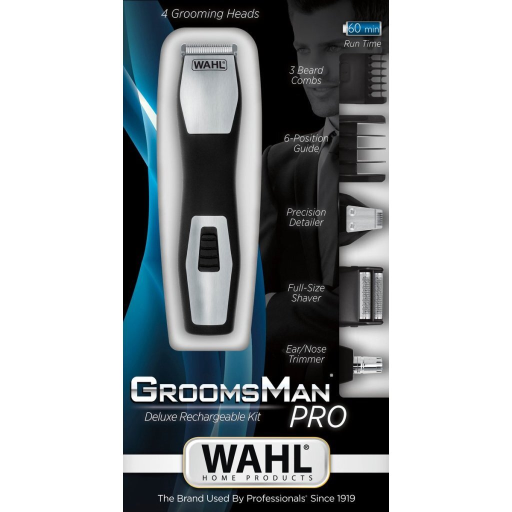 Wahl Groomsman Pro Baardtrimmer Zwart/Rvs