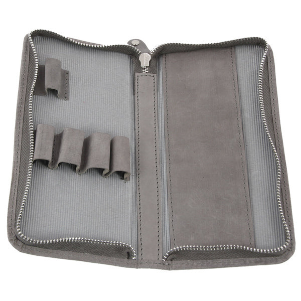 Alassio Ju-2639 Etui Hunterleer Grijs 17X8X2,5Cm