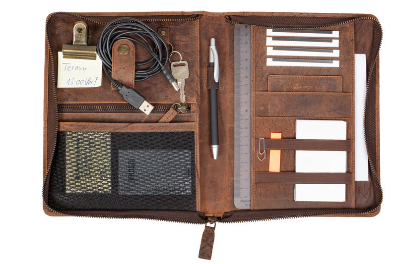 Juscha Ju-30121 Organiser Pride And Soul A5 Wick . Bruin Leer.